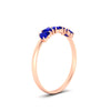 Load image into Gallery viewer, 1-carat-sapphire-heart-shape-five-stone-wedding-ring-in-rose-gold-FD9600HTBGSABLANGLE2-1.00CT-NL-RG