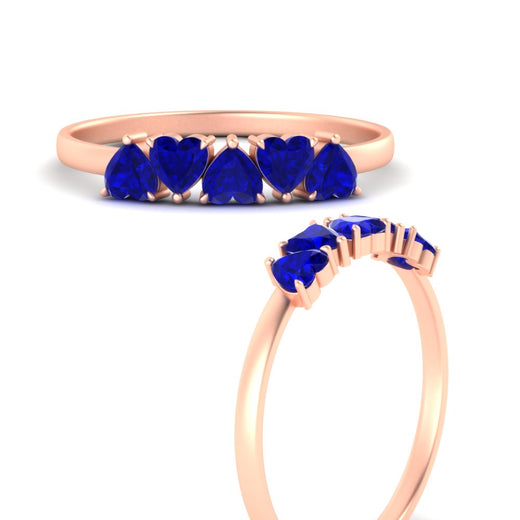 1-carat-sapphire-heart-shape-five-stone-wedding-ring-in-rose-gold-FD9600HTBGSABLANGLE3-1.00CT-NL-RG