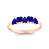 Load image into Gallery viewer, 1-carat-sapphire-heart-shape-five-stone-wedding-ring-in-rose-gold-FD9600HTBGSABLANGLE5-1.00CT-NL-RG