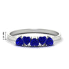 Load image into Gallery viewer, 1-carat-sapphire-heart-shape-five-stone-wedding-ring-in-white-gold-FD9600HTBGSABL-1.00CT-NL-WG-HW