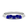 Load image into Gallery viewer, 1-carat-sapphire-heart-shape-five-stone-wedding-ring-in-white-gold-FD9600HTBGSABL-1.00CT-NL-WG