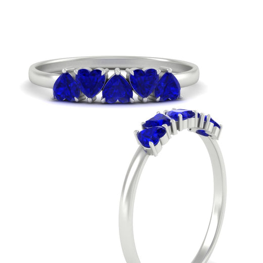 1-carat-sapphire-heart-shape-five-stone-wedding-ring-in-white-gold-FD9600HTBGSABLANGLE3-1.00CT-NL-WG