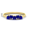 Load image into Gallery viewer, 1-carat-sapphire-heart-shape-five-stone-wedding-ring-in-yellow-gold-FD9600HTBGSABL-1.00CT-NL-YG-HW