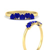 Load image into Gallery viewer, 1-carat-sapphire-heart-shape-five-stone-wedding-ring-in-yellow-gold-FD9600HTBGSABLANGLE3-1.00CT-NL-YG