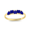 Load image into Gallery viewer, 1-carat-sapphire-heart-shape-five-stone-wedding-ring-in-yellow-gold-FD9600HTBGSABLANGLE5-1.00CT-NL-YG