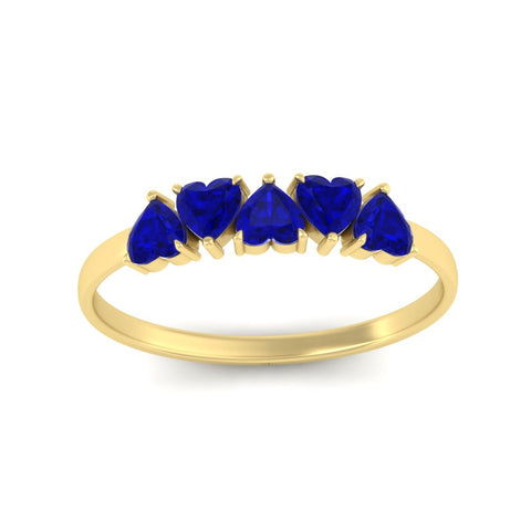 1-carat-sapphire-heart-shape-five-stone-wedding-ring-in-yellow-gold-FD9600HTBGSABLANGLE5-1.00CT-NL-YG