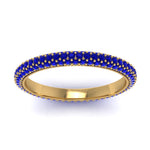Load image into Gallery viewer, 1-carat-sapphire-micro-pave-eternity-band-in-yellow-gold-FD-EWB9202GSABL-NL-YG-GS
