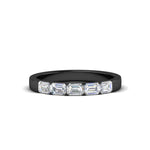 Load image into Gallery viewer, 1-carat-sideways-emerald-cut-wedding-band-in-black-gold-FD8126EMB-1.00CT-NL-BG
