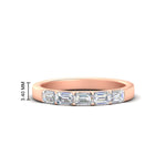 Load image into Gallery viewer, 1-carat-sideways-emerald-cut-wedding-band-in-rose-gold-FD8126EMB-1.00CT-NL-RG-HW
