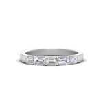 Load image into Gallery viewer, 1-carat-sideways-emerald-cut-wedding-band-in-white-gold-FD8126EMB-1.00CT-NL-WG
