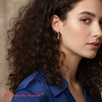 Load image into Gallery viewer, 1-carat-simple-black-diamond-huggie-hoop-earring-for-women-in-rose-gold-FDEAR11260
