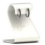 Load image into Gallery viewer, 1-carat-simple-black-diamond-huggie-hoop-earring-for-women-in-white-gold-FDEAR11260GBLACKANGLE2-1.00-NL-WG
