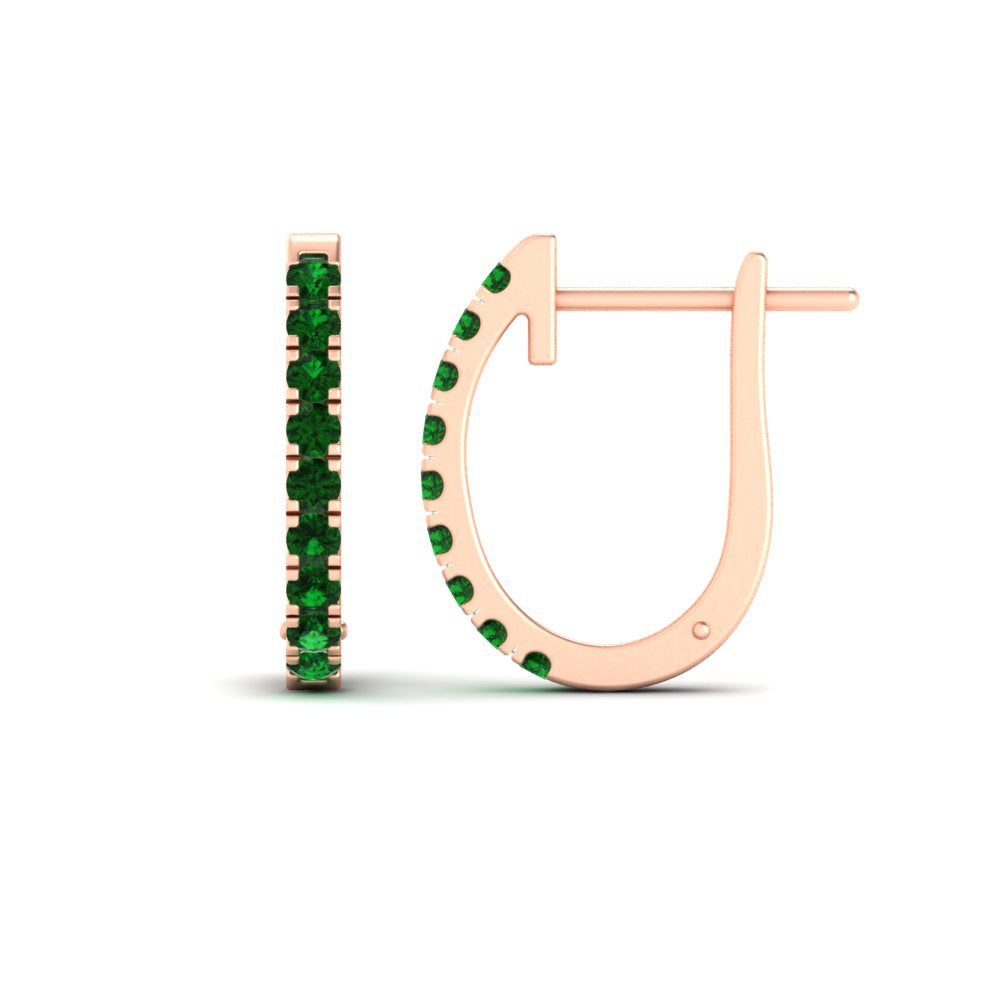 1-carat-simple-emerald-huggie-hoop-earring-for-women-in-rose-gold-FDEAR11260GEMGRANGLE2-1.00-NL-RG