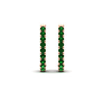 Load image into Gallery viewer, 1-carat-simple-emerald-huggie-hoop-earring-for-women-in-rose-gold-FDEAR11260GEMGRANGLE2-1.00-NL-RG
