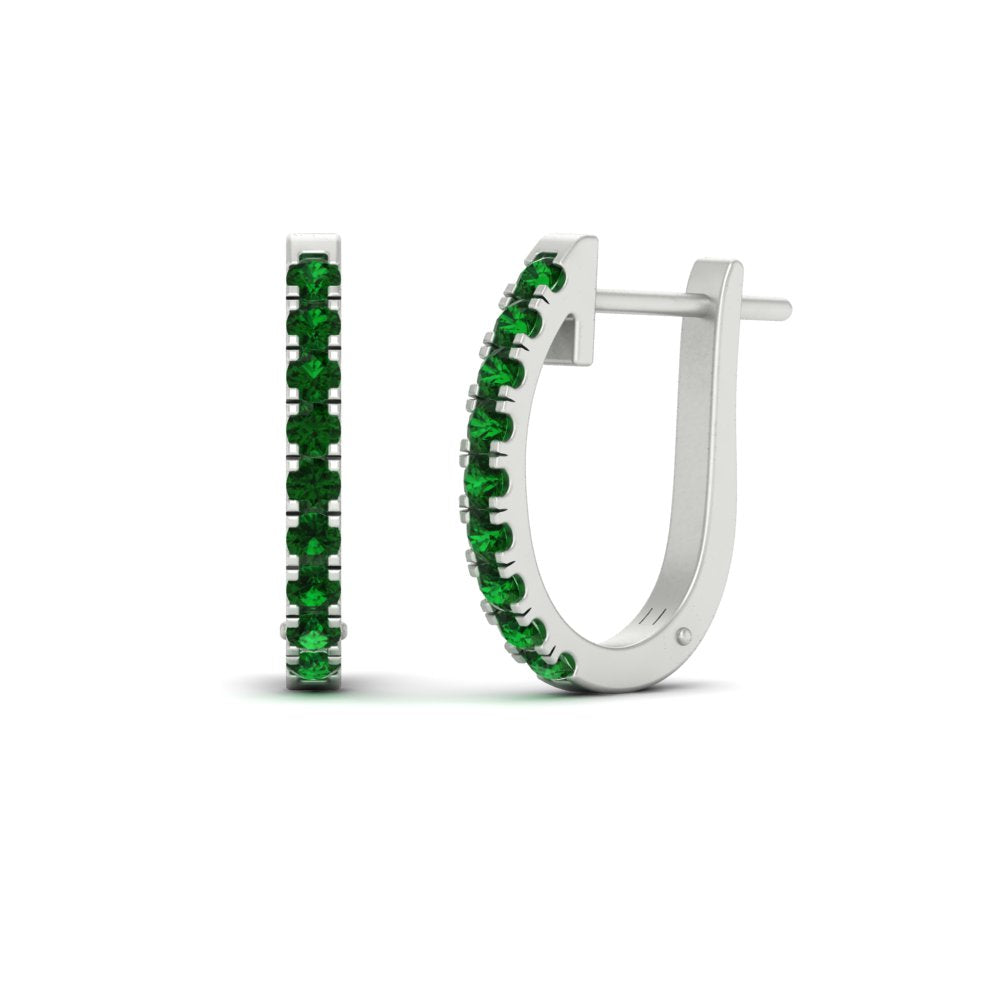 1-carat-simple-emerald-huggie-hoop-earring-for-women-in-white-gold-FDEAR11260GEMGRANGLE2-1.00-NL-WG