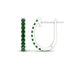 Load image into Gallery viewer, 1-carat-simple-emerald-huggie-hoop-earring-for-women-in-white-gold-FDEAR11260GEMGRANGLE2-1.00-NL-WG
