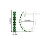 Load image into Gallery viewer, 1-carat-simple-emerald-huggie-hoop-earring-for-women-in-white-gold-FDEAR11260GEMGRANGLE2-1.00-NL-WG
