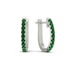 Load image into Gallery viewer, 1-carat-simple-emerald-huggie-hoop-earring-for-women-in-white-gold-FDEAR11260GEMGRANGLE2-1.00-NL-WG
