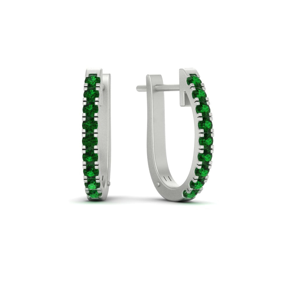 1-carat-simple-emerald-huggie-hoop-earring-for-women-in-white-gold-FDEAR11260GEMGRANGLE2-1.00-NL-WG