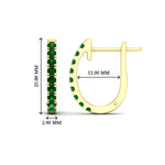 Load image into Gallery viewer, 1-carat-simple-emerald-huggie-hoop-earring-for-women-in-yellow-gold-FDEAR11260GEMGRANGLE2-1.00-NL-YG
