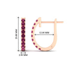 Load image into Gallery viewer, 1-carat-simple-pink-sapphire-huggie-hoop-earring-for-women-in-rose-gold-FDEAR11260GSADRPIANGLE2-1.00-NL-RG
