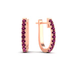 Load image into Gallery viewer, 1-carat-simple-pink-sapphire-huggie-hoop-earring-for-women-in-rose-gold-FDEAR11260GSADRPIANGLE2-1.00-NL-RG
