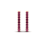 Load image into Gallery viewer, 1-carat-simple-pink-sapphire-huggie-hoop-earring-for-women-in-rose-gold-FDEAR11260GSADRPIANGLE2-1.00-NL-RG
