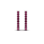 Load image into Gallery viewer, 1-carat-simple-pink-sapphire-huggie-hoop-earring-for-women-in-white-gold-FDEAR11260GSADRPIANGLE2-1.00-NL-WG
