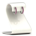 Load image into Gallery viewer, 1-carat-simple-pink-sapphire-huggie-hoop-earring-for-women-in-white-gold-FDEAR11260GSADRPIANGLE2-1.00-NL-WG
