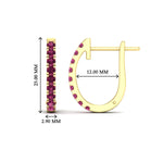 Load image into Gallery viewer, 1-carat-simple-pink-sapphire-huggie-hoop-earring-for-women-in-yellow-gold-FDEAR11260GSADRPIANGLE2-1.00-NL-YG

