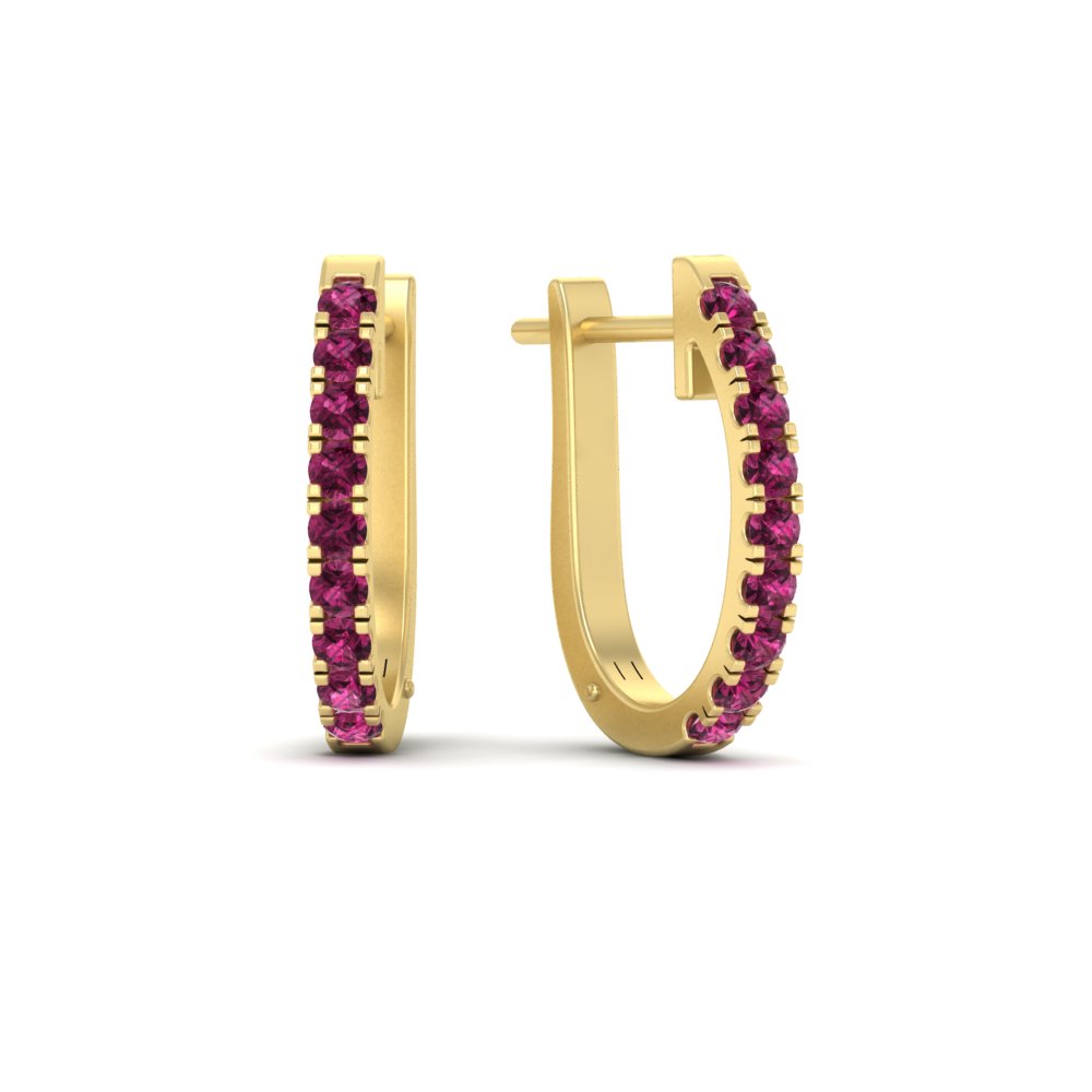 1-carat-simple-pink-sapphire-huggie-hoop-earring-for-women-in-yellow-gold-FDEAR11260GSADRPIANGLE2-1.00-NL-YG