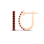 Load image into Gallery viewer, 1-carat-simple-ruby-huggie-hoop-earring-for-women-in-rose-gold-FDEAR11260GRUDRANGLE2-1.00-NL-RG
