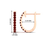 Load image into Gallery viewer, 1-carat-simple-ruby-huggie-hoop-earring-for-women-in-rose-gold-FDEAR11260GRUDRANGLE2-1.00-NL-RG
