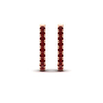 Load image into Gallery viewer, 1-carat-simple-ruby-huggie-hoop-earring-for-women-in-rose-gold-FDEAR11260GRUDRANGLE2-1.00-NL-RG
