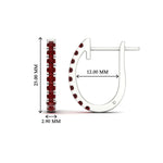 Load image into Gallery viewer, 1-carat-simple-ruby-huggie-hoop-earring-for-women-in-white-gold-FDEAR11260GRUDRANGLE2-1.00-NL-WG
