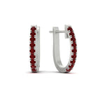 Load image into Gallery viewer, 1-carat-simple-ruby-huggie-hoop-earring-for-women-in-white-gold-FDEAR11260GRUDRANGLE2-1.00-NL-WG
