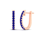 Load image into Gallery viewer, 1-carat-simple-sapphire-huggie-hoop-earring-for-women-in-rose-gold-FDEAR11260GSABLANGLE2-1.00-NL-RG

