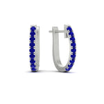 Load image into Gallery viewer, 1-carat-simple-sapphire-huggie-hoop-earring-for-women-in-white-gold-FDEAR11260GSABLANGLE2-1.00-NL-WG
