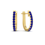 Load image into Gallery viewer, 1-carat-simple-sapphire-huggie-hoop-earring-for-women-in-yellow-gold-FDEAR11260GSABLANGLE2-1.00-NL-YG
