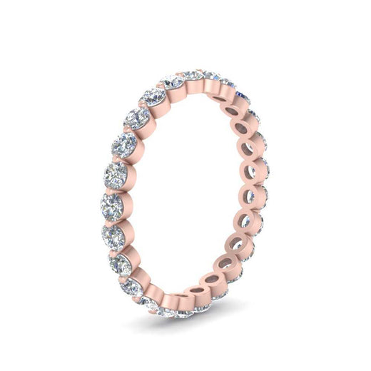 Solid 1 Ct Round Cut Common Prong Eternity Band