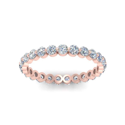 Solid 1 Ct Round Cut Common Prong Eternity Band