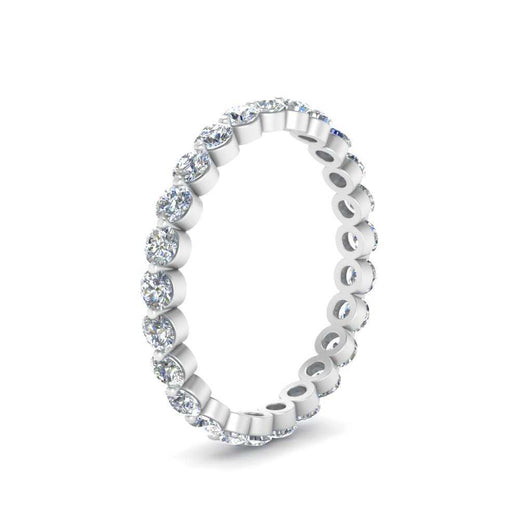 Solid 1 Ct Round Cut Common Prong Eternity Band