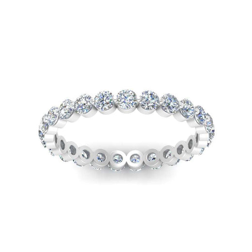 Solid 1 Ct Round Cut Common Prong Eternity Band