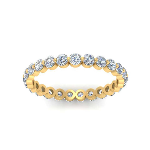 Solid 1 Ct Round Cut Common Prong Eternity Band