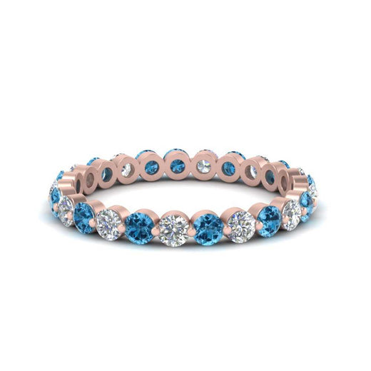 Solid 1 Ct Round Cut Common Prong Eternity Band
