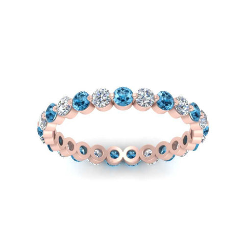 Solid 1 Ct Round Cut Common Prong Eternity Band