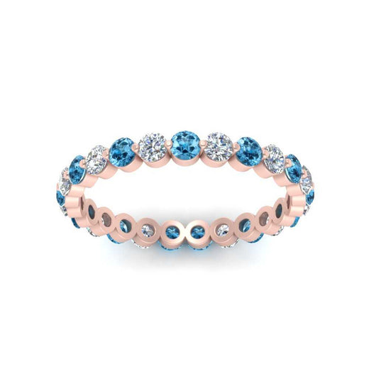 Solid 1 Ct Round Cut Common Prong Eternity Band