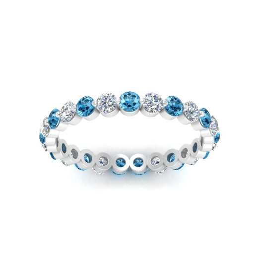 Solid 1 Ct Round Cut Common Prong Eternity Band