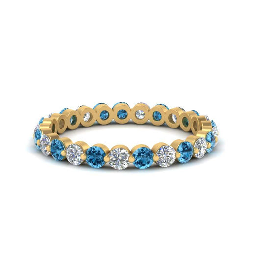 Solid 1 Ct Round Cut Common Prong Eternity Band