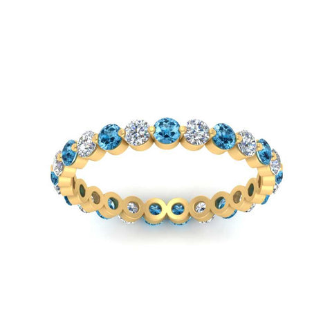 Solid 1 Ct Round Cut Common Prong Eternity Band